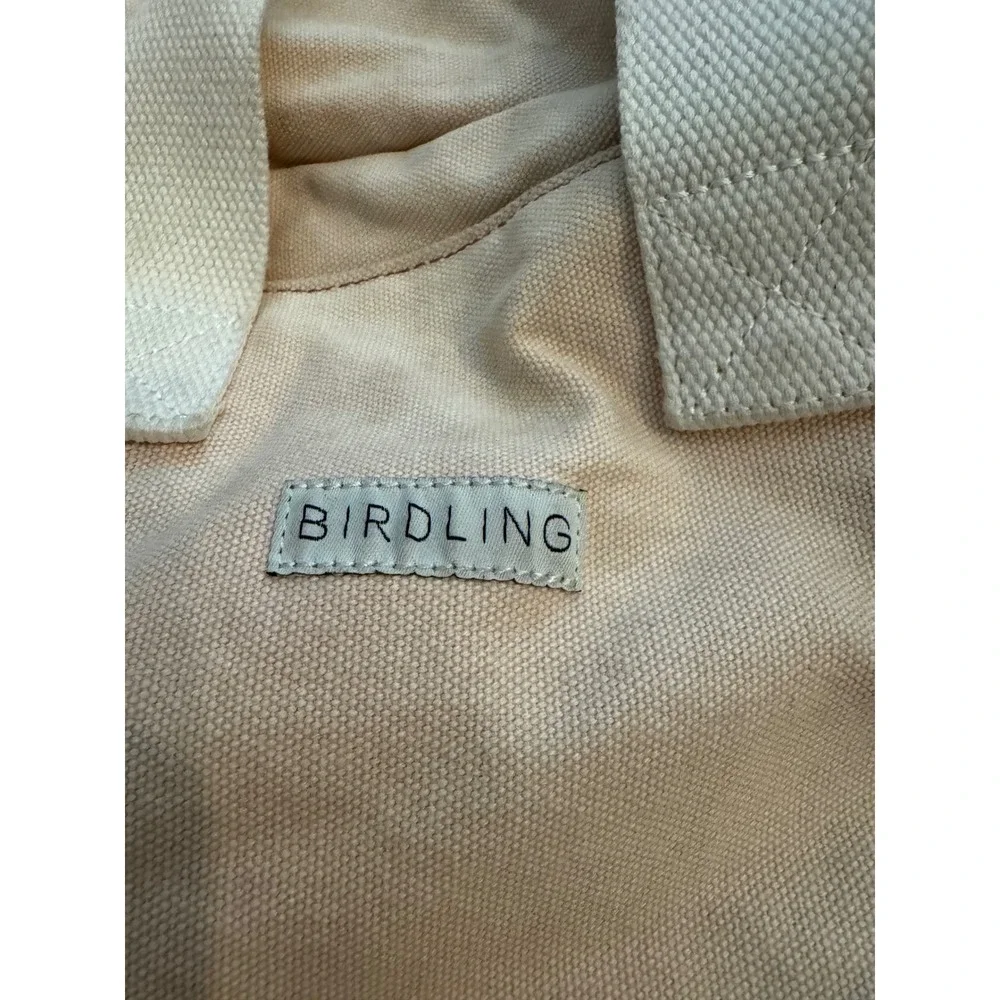 Birdling Canvas Backpack Blush Pink Seersucker Lining Travel Diaper Bag